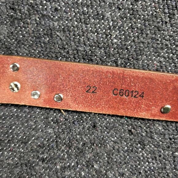 Vintage Child Cowboy fringe Vest Leather & Tony Lama belt n Buckle size 22 Large - Picture 10 of 10